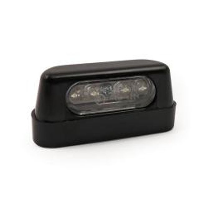 Hovedbilde License plate light stockk 4-led, black. ECE appr.