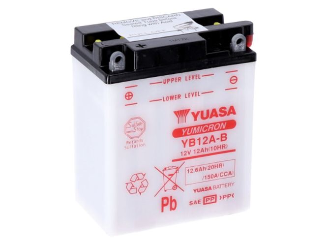 Hovedbilde Yuasa, Yumicron battery YB12A-B, batteri