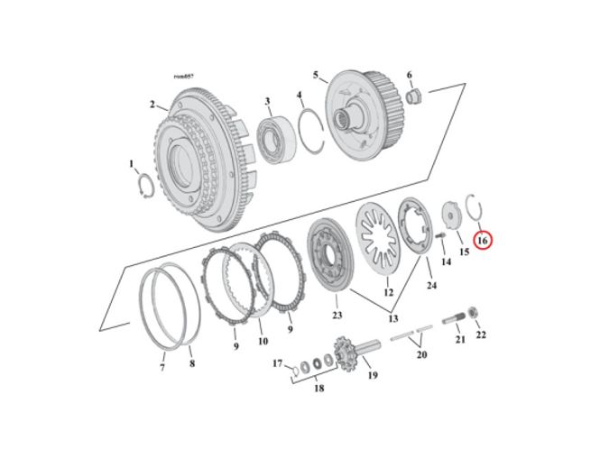 Hovedbilde RETAINING RING, CLUTCH ADJUSTER PLATE, 