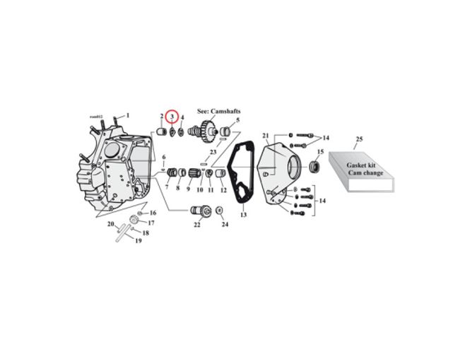 Hovedbilde LOCKED THRUST WASHER, CAMSHAFT
