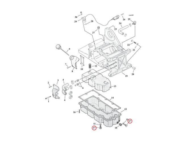 Hovedbilde DRAIN PLUG, MAGNETIC, Tappe plugg oljetank