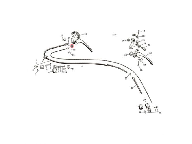 Hovedbilde BRAKE CABLE FRONT, KIT
