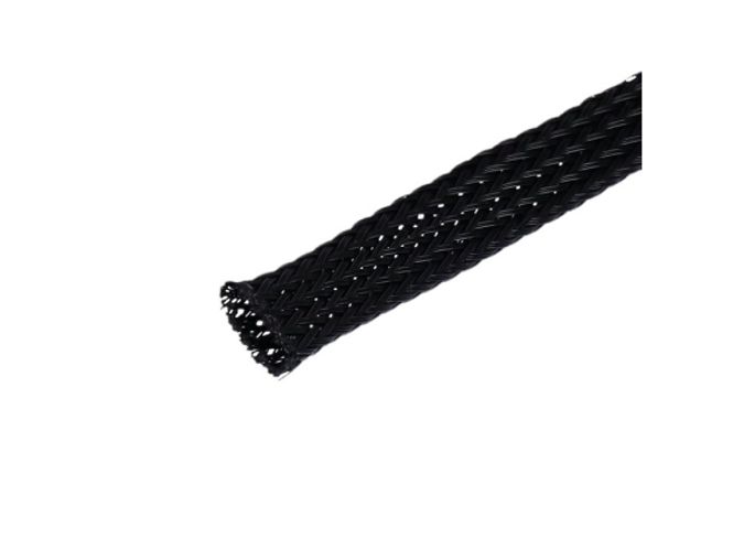 Hovedbilde braided flex sleeving. Black, 1/4