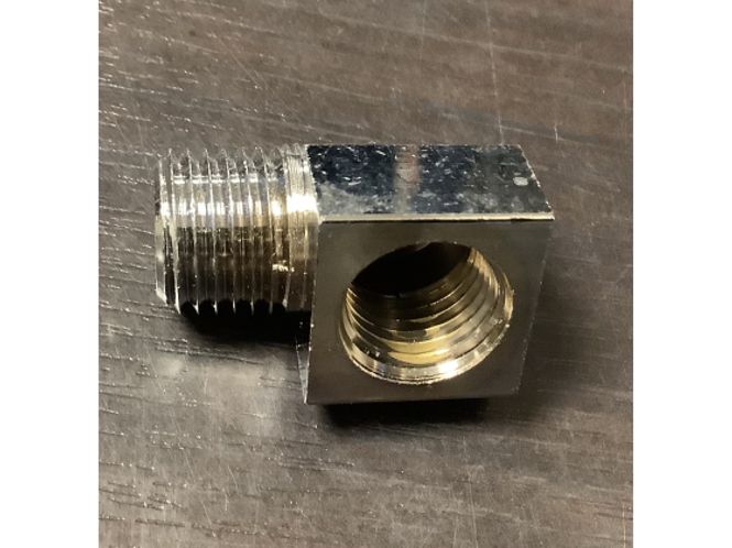 Hovedbilde Oil fitting chrome 1/4NPTx90, Oil fitting chrome 1/4NPTx90