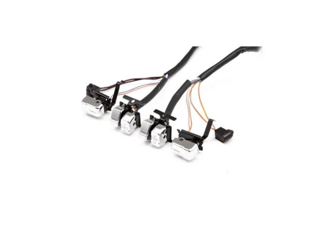 Hovedbilde HANDLEBAR WIRE & SWITCH KIT. CHROME SWITCHES, Brytere styre