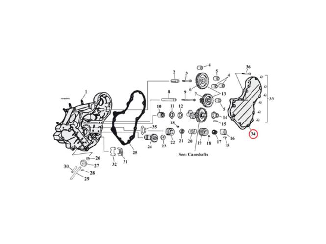 Hovedbilde S&S, 54-62 GENERATOR CAM COVER KIT. FOR OEM/S&S CASES