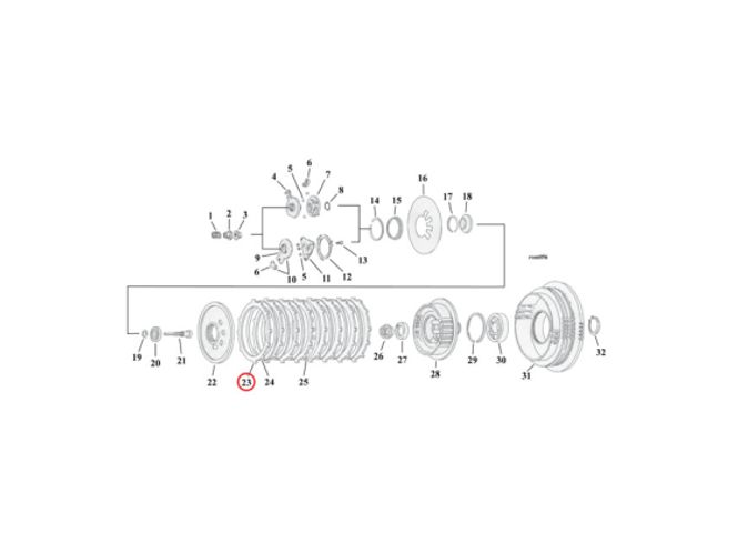 Hovedbilde CLUTCH FRICTION DISC SET. ARAMID.(90-97), Clutch lameller