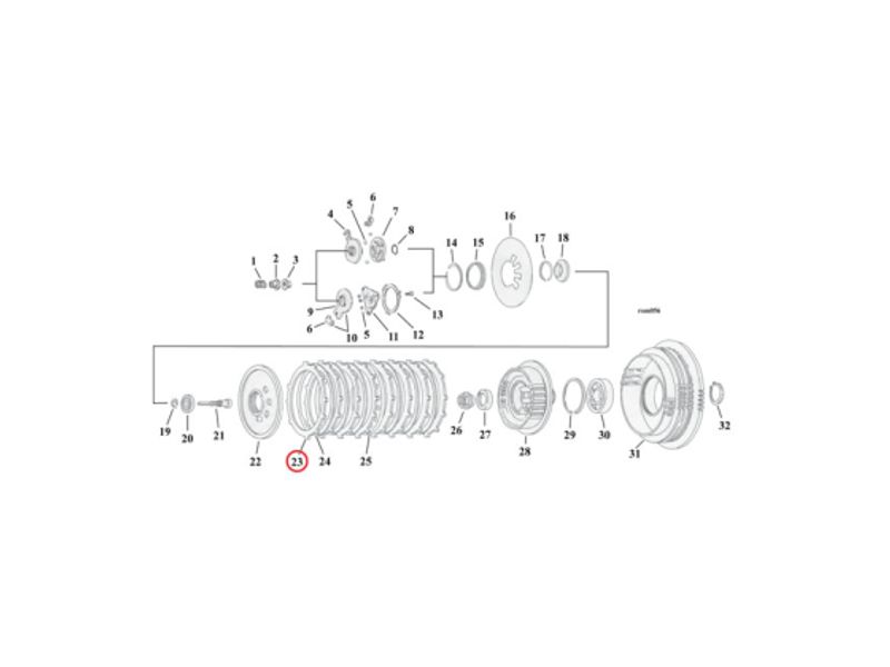 CLUTCH FRICTION DISC SET. ARAMID.(90-97), Clutch lameller