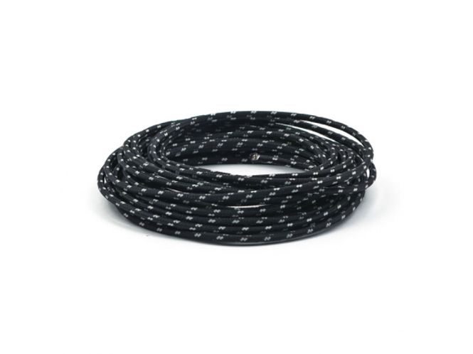 Hovedbilde 7,5 M. BLACK/WHICLASSIC CLOTH COVERED WIRING, , Ledning