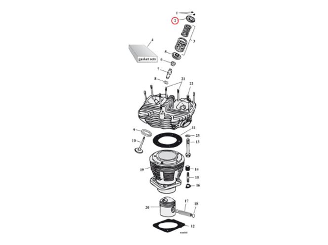Hovedbilde valve spring top collar set