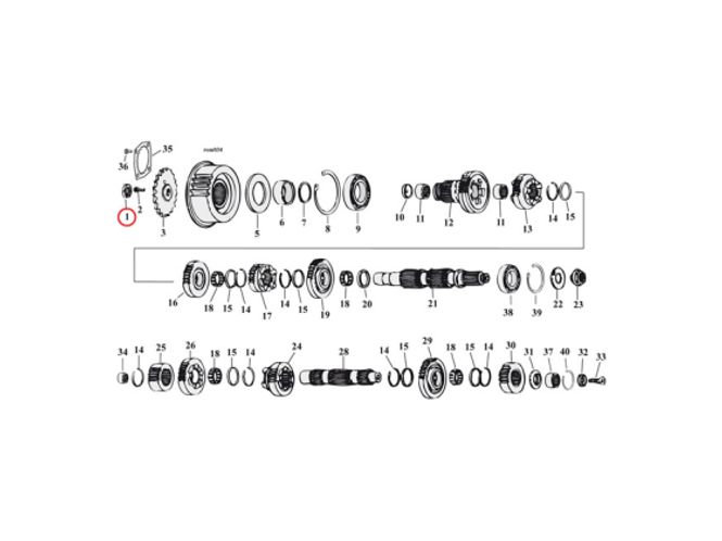 Hovedbilde NUT, TRANSM. PULLEY, COLONY